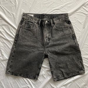 gap jorts washed black baggy